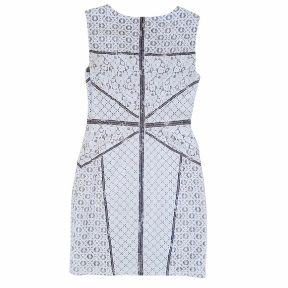 BCBG MaxAzria Andreea lace sheath dress white sz 4 - Picture 9 of 11